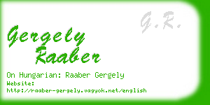 gergely raaber business card